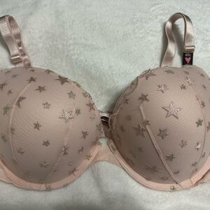 Victoria's Secret Pink Star-Embroidered Push-Up Bra